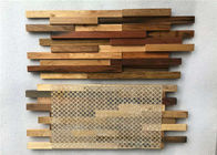 Os painéis de parede do mosaico da madeira maciça, sala recuperaram o painel de parede de madeira do barco